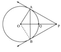 Two tangents PA and PB are drawn