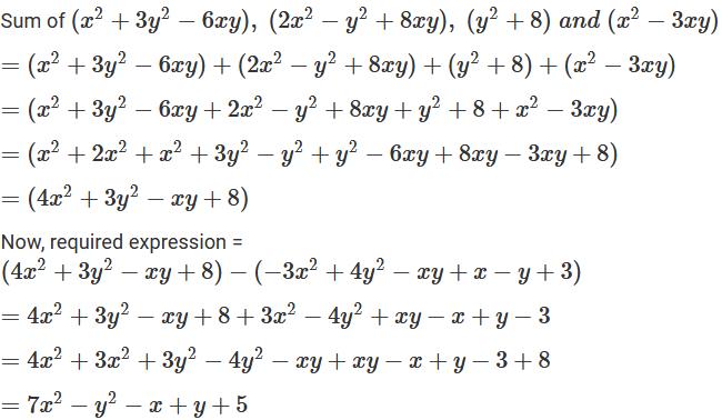 R D Sharma Solutions Class 7 Math Chapter 7 Algebraic Expressions Exercise 7 2