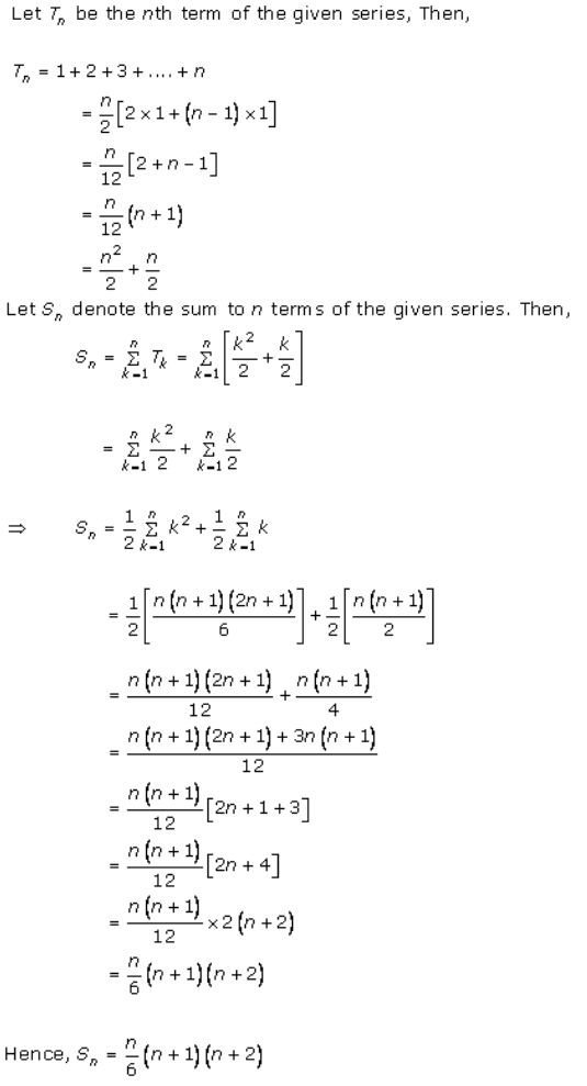 R.D. Sharma Solutions Class 11 | Math Chapter 21 Some Special Series Ex ...
