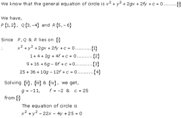 R.D. Sharma Solutions Class 11 | Math Chapter 24 The Circle Exercise 24.1