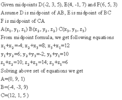 Introduction to 3D coordinate geometry – Exercise – 28.3 – Q.7