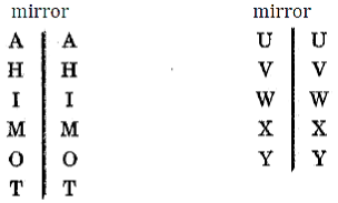 alphabet reflection symmetry