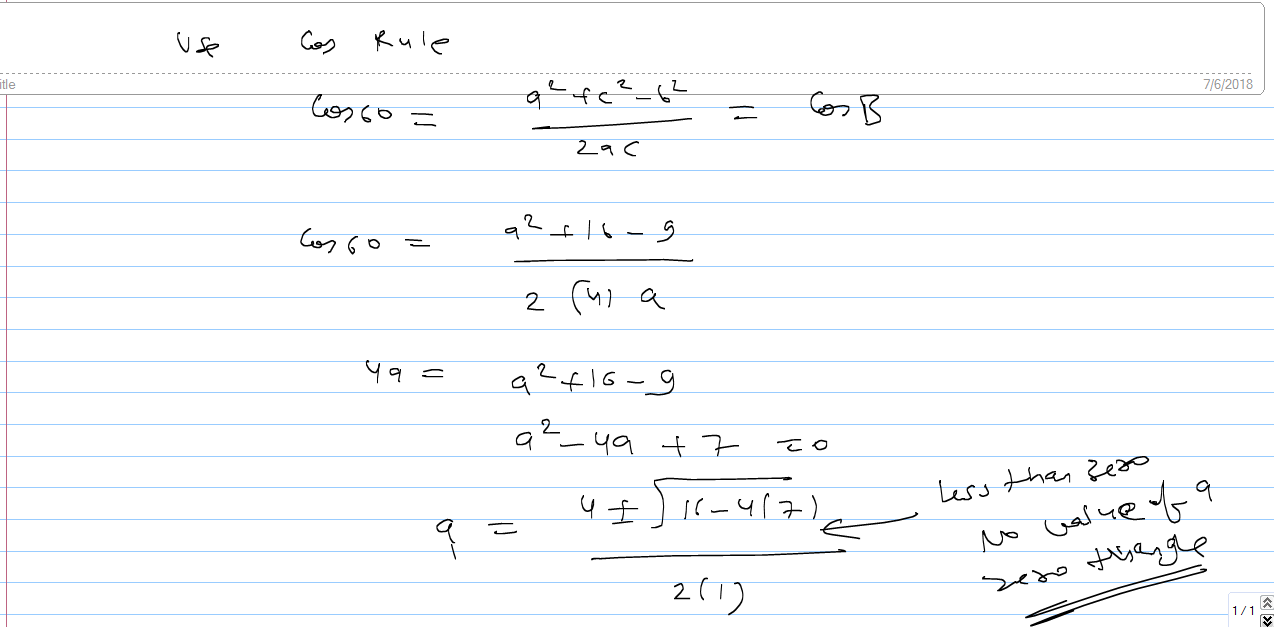 If b=3,c=4 and angle B=60.degrees,then the number of triangles that c ...