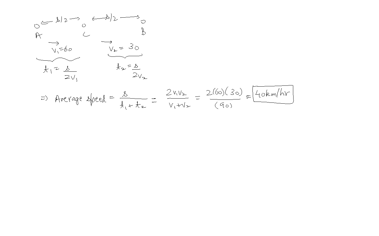 A car covers half of the a distance with speed 60km.hr. and rest of t