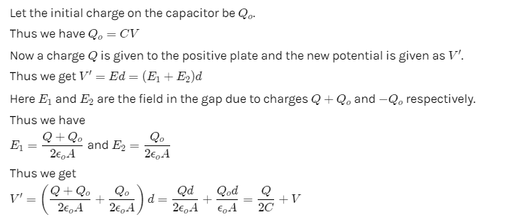 a capacitor of capacitance C is charged to a potential difference V f ...