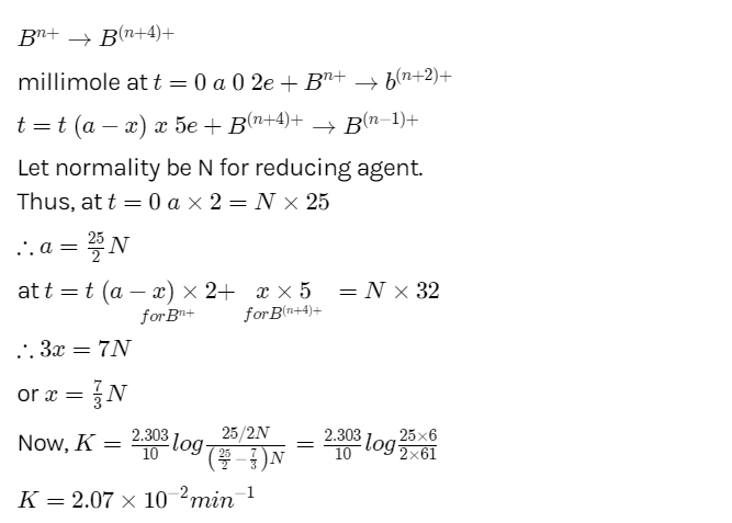 A Certain Reactant Bn Is Getting Converted To B N 4 In Solution T Askiitians