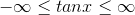 -\infty \leq tanx\leq \infty