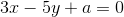 3x - 5y + a = 0