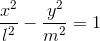 \frac{x^{2}}{l^{2}} - \frac{y^{2}}{m^{2}} = 1