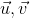 \vec{u},\vec{v}