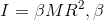 I = \beta MR^2 ,\beta