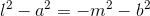 l^{2}-a^{2} = -m^{2}-b^{2}