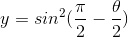 y = sin^{2}(\frac{\pi }{2}-\frac{\theta }{2})