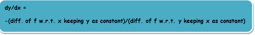 A Direct Formula for Computing the derivatives of Implicit Functions A Direct Formula for Computing the derivatives of Implicit Functions