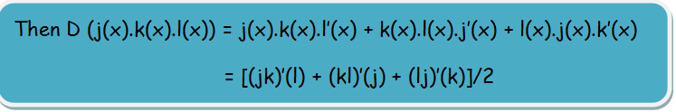 Formula for Differentiation of three functions Formula for Differentiation of three functions