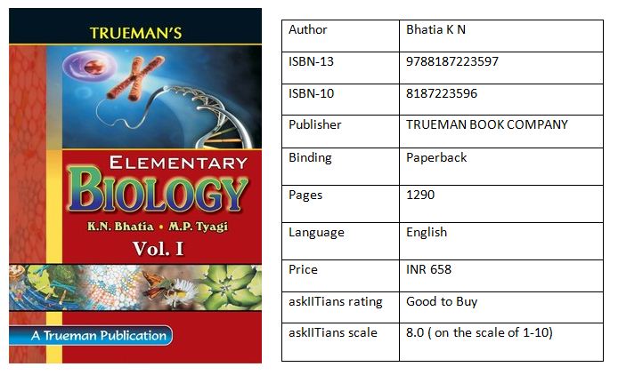 Trueman's Elementary Biology, Volume 1 for Class XI - 01 Edition