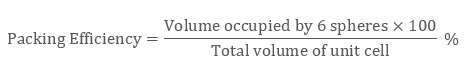 volume occupied by atoms hcp