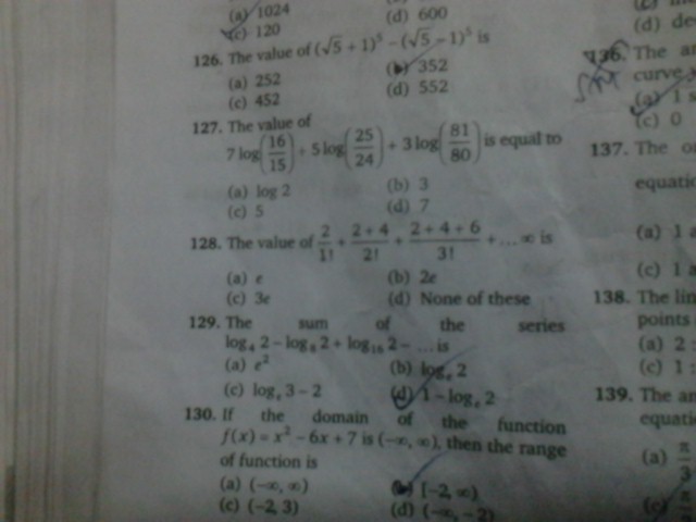 Question image for Please tell me Q.128....