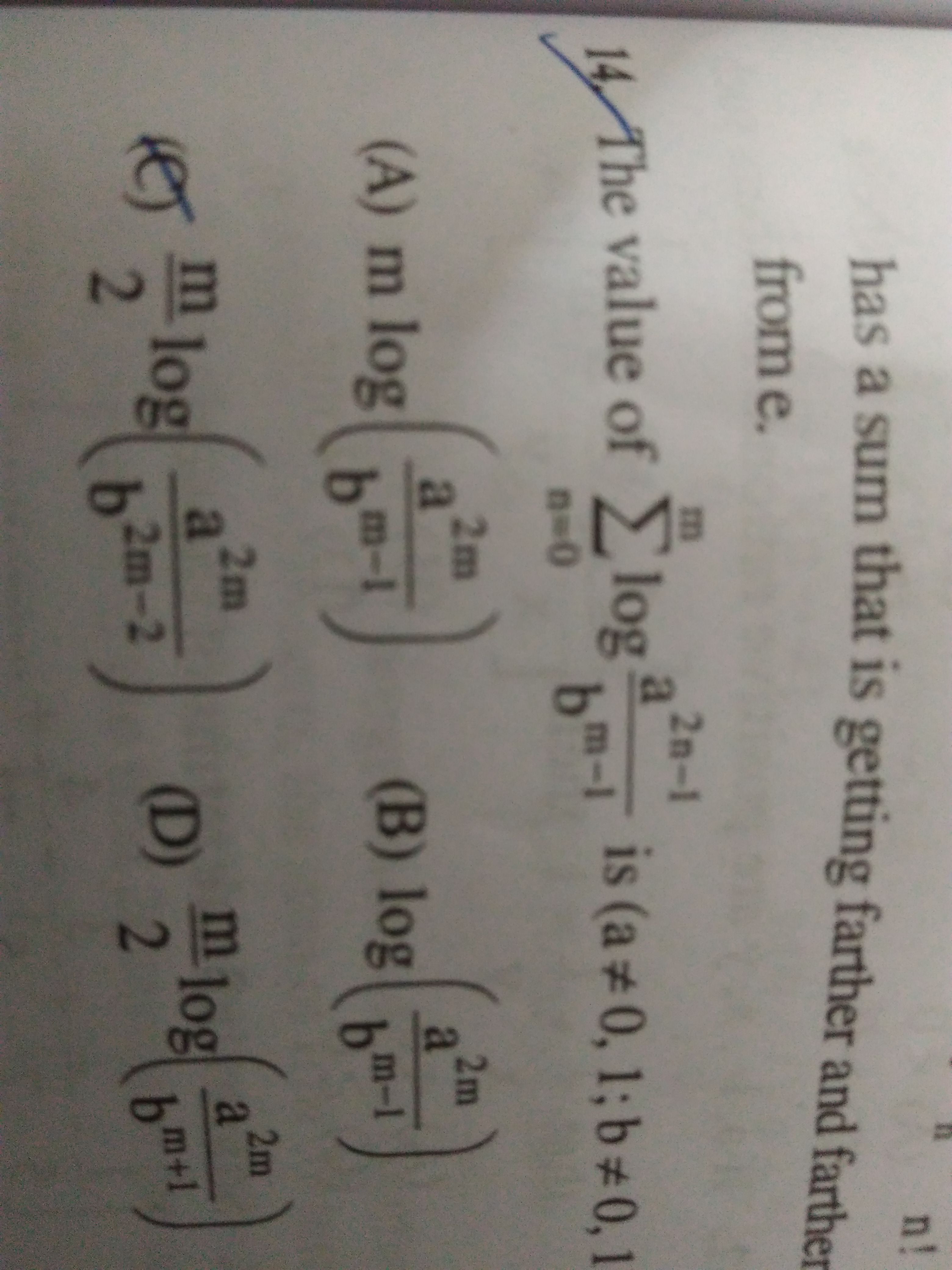 Question image for It seems that there is some printing error in q 14