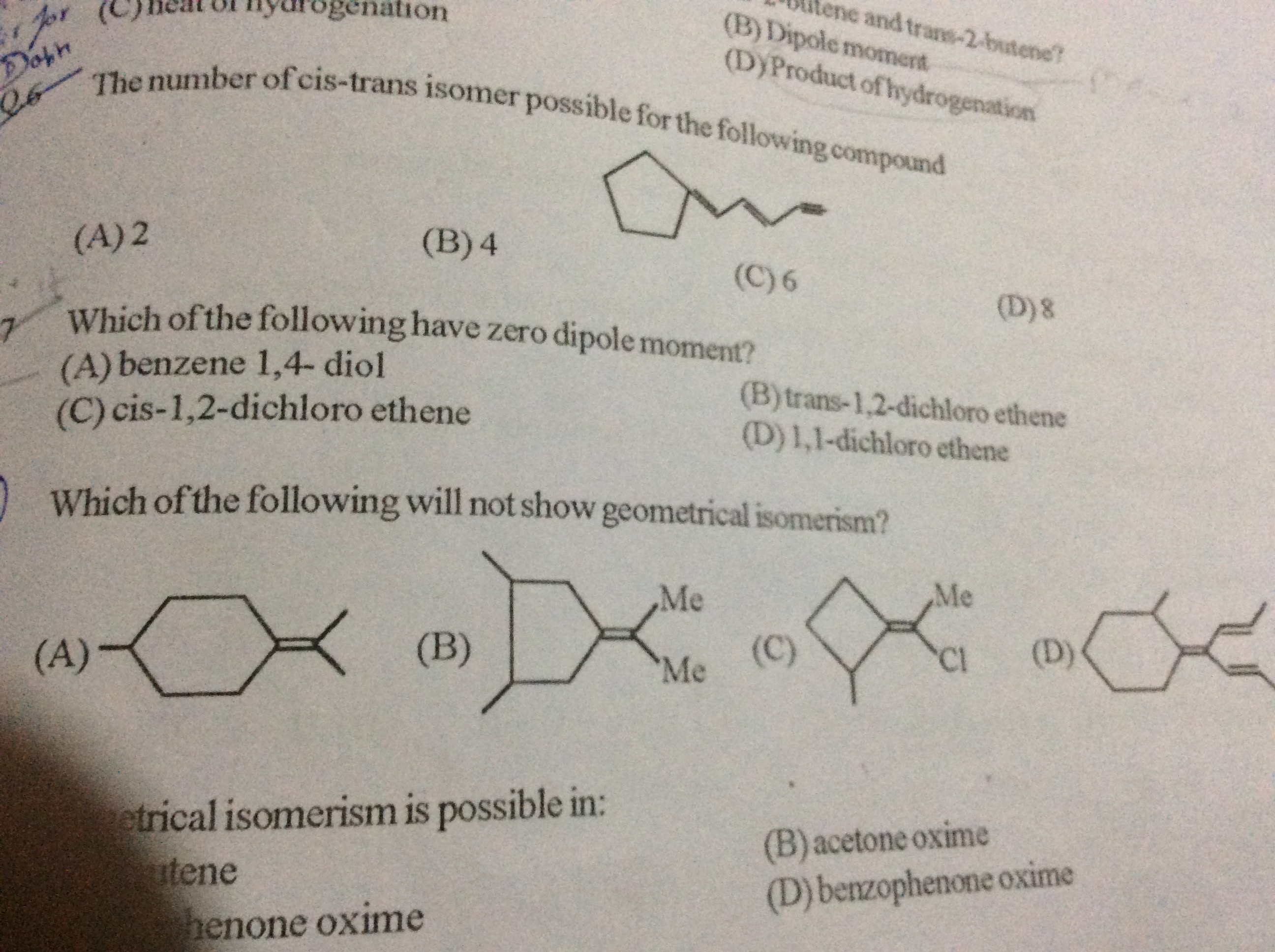 Question image for Please answer q8 and all options …...............