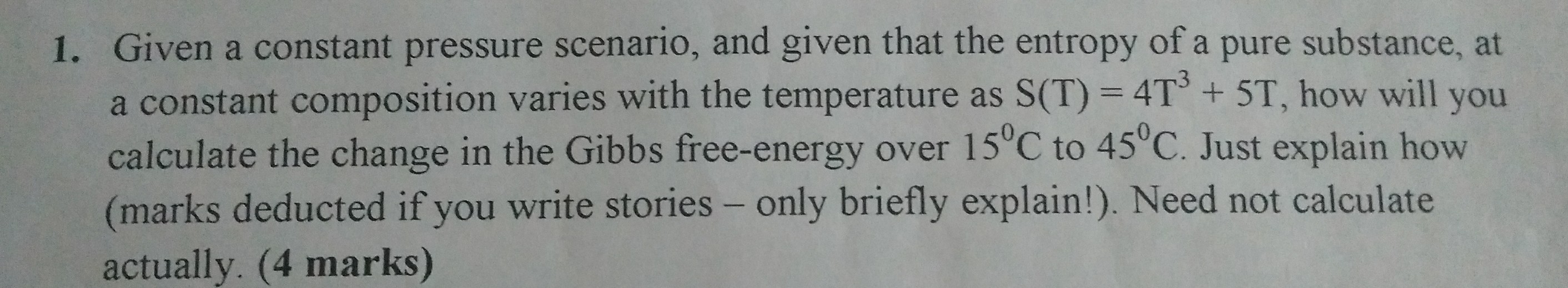 Question image for A problem about Gibbs energy.in the attachment pls