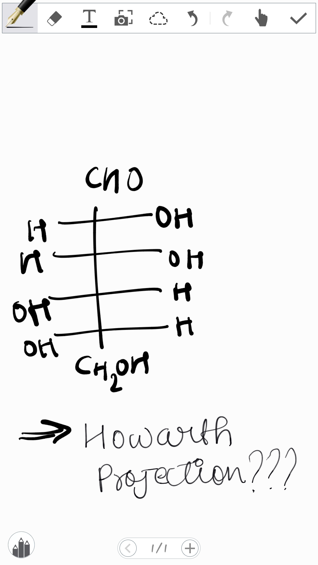 Question image for D-glucose is similar to this one but i am not able