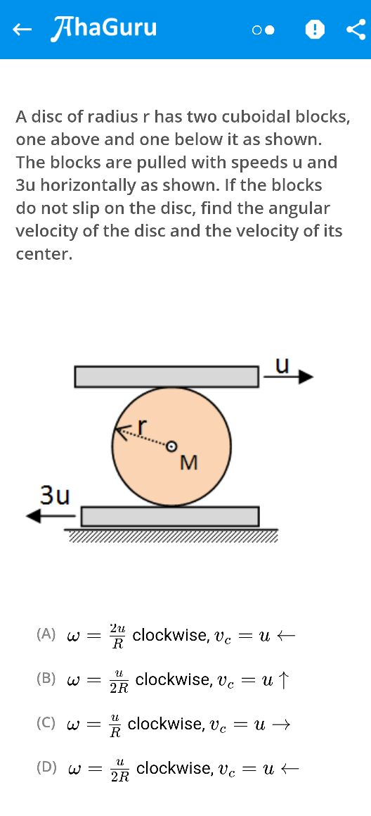 Question image for A rectangular block is placed horizontally on a cy