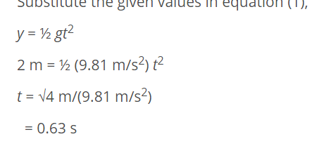 Question image for in the eqn used...u have ommited ut. i.e. in y= u