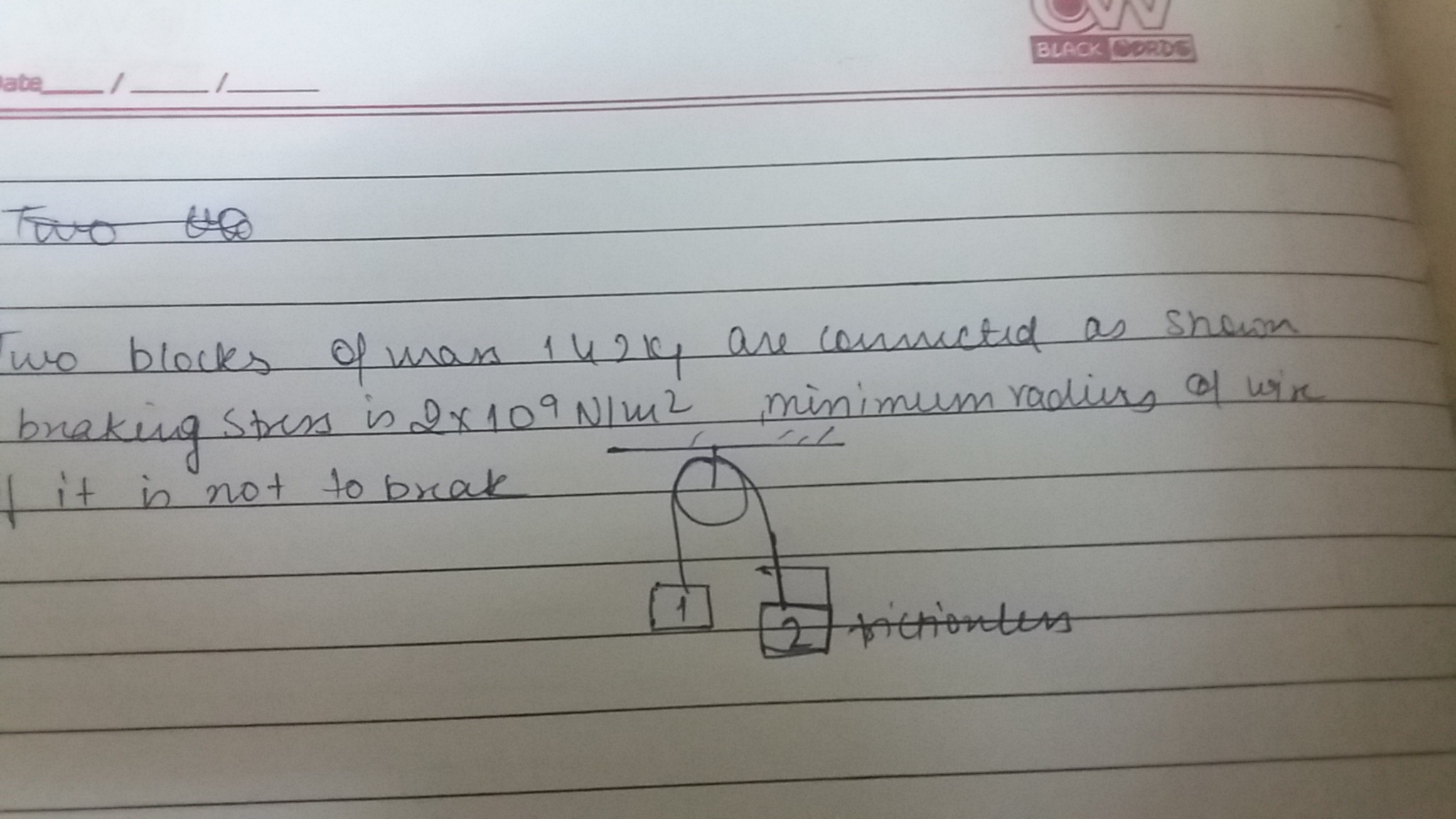 Question image for Chapter elasticity. Question is described in given
