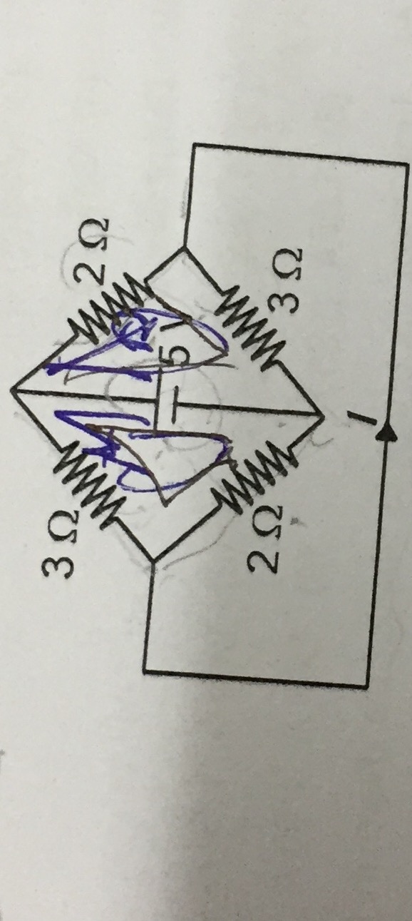 Question image for In the given circuit, calculate the value of ‘I’