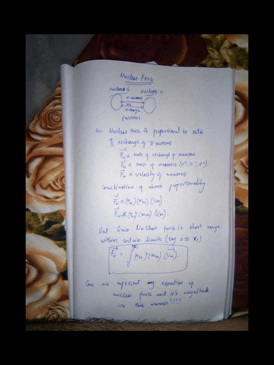 Question image for Can we find magnitude of nuclear force in the mann