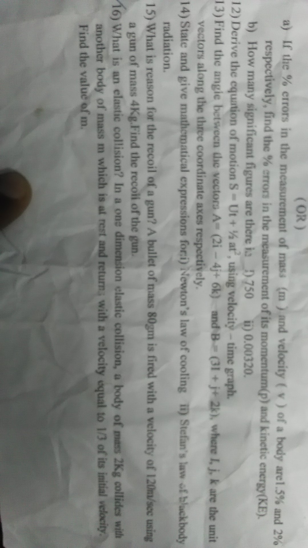 Question image for Qust no 16 and 15And 12 and 13Slove this qust emid