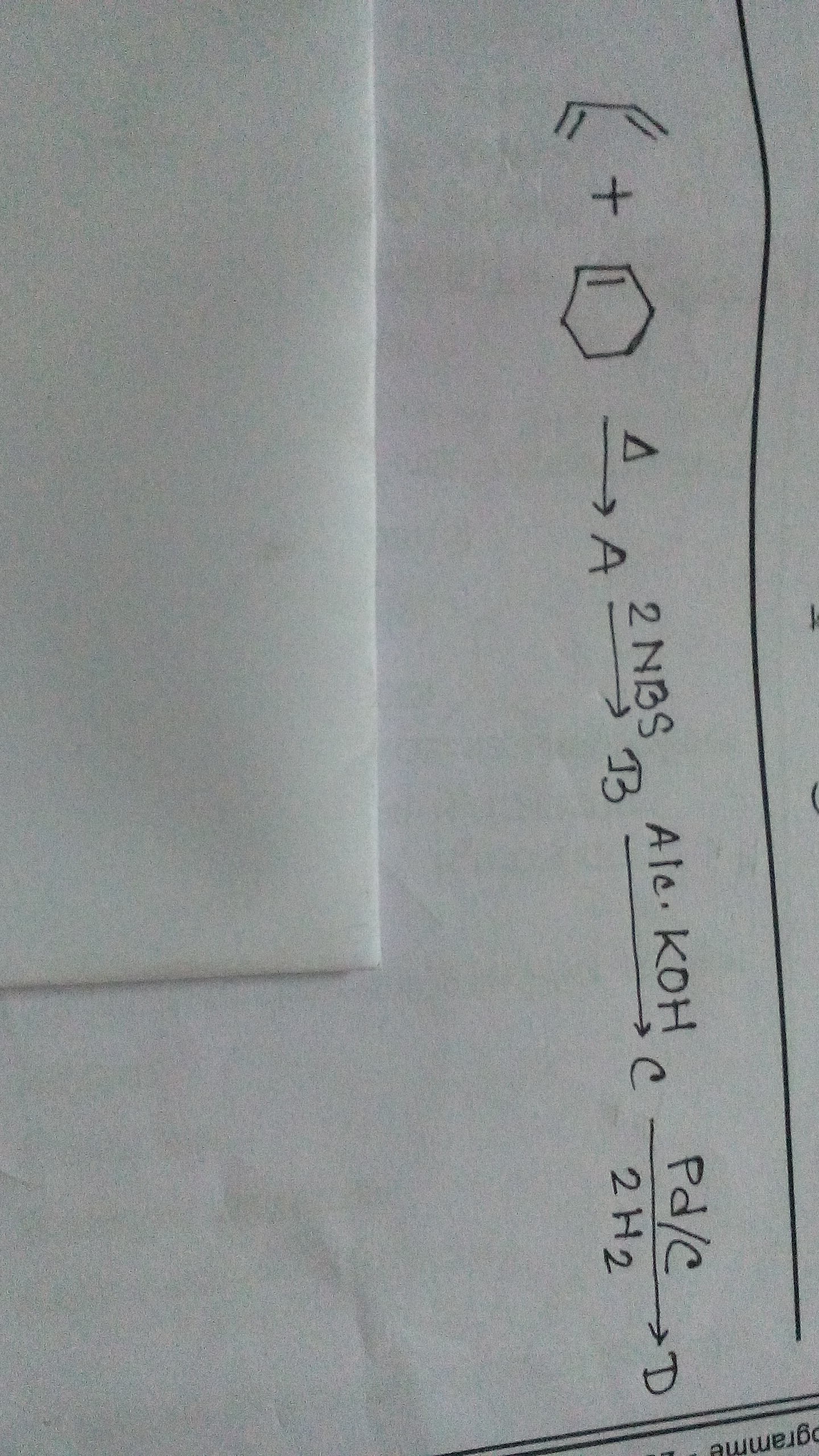 Question image for Please suggest the products A,B,C &D with proper e