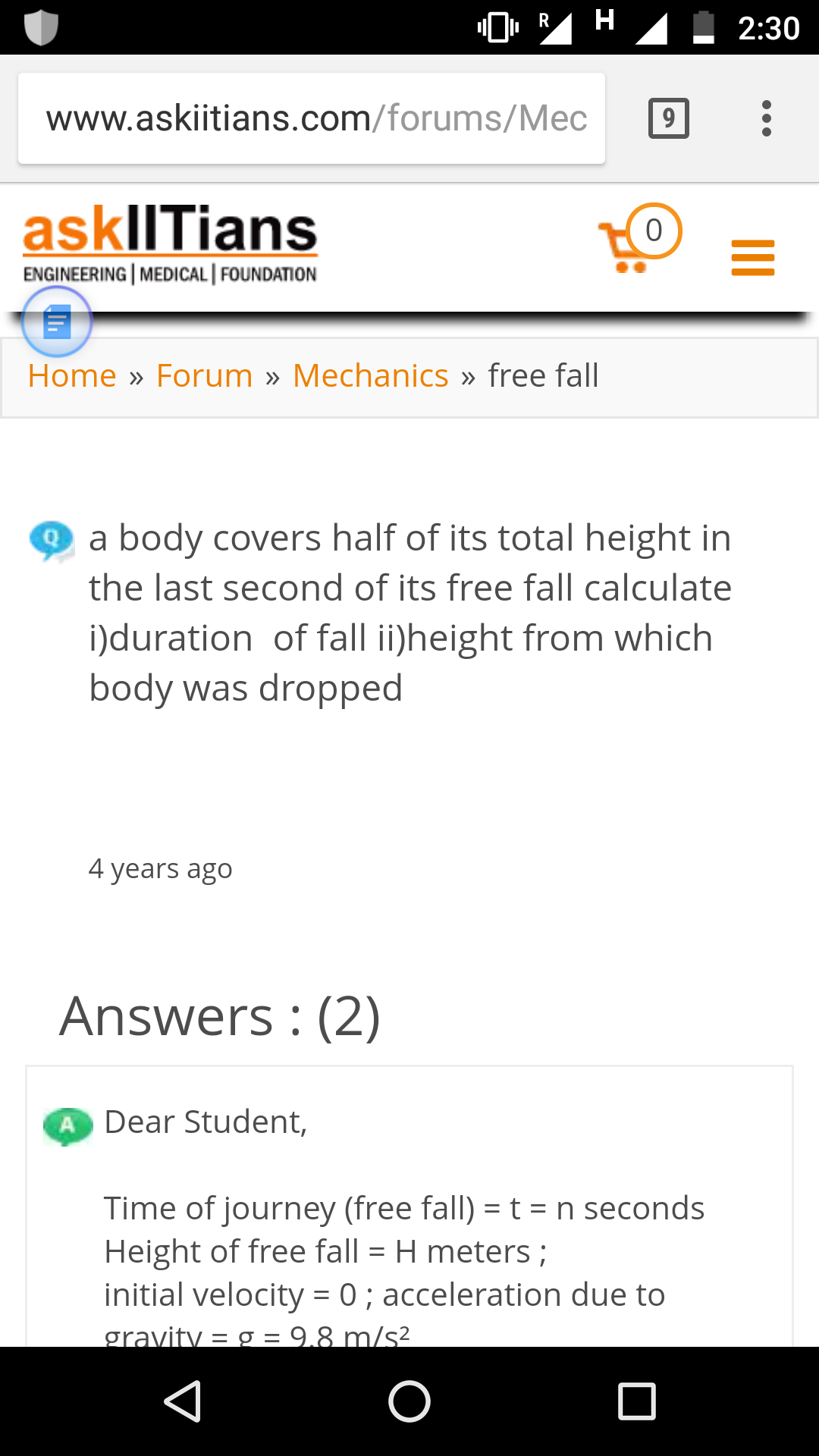 Question image for Ans to this question is given on the site but how