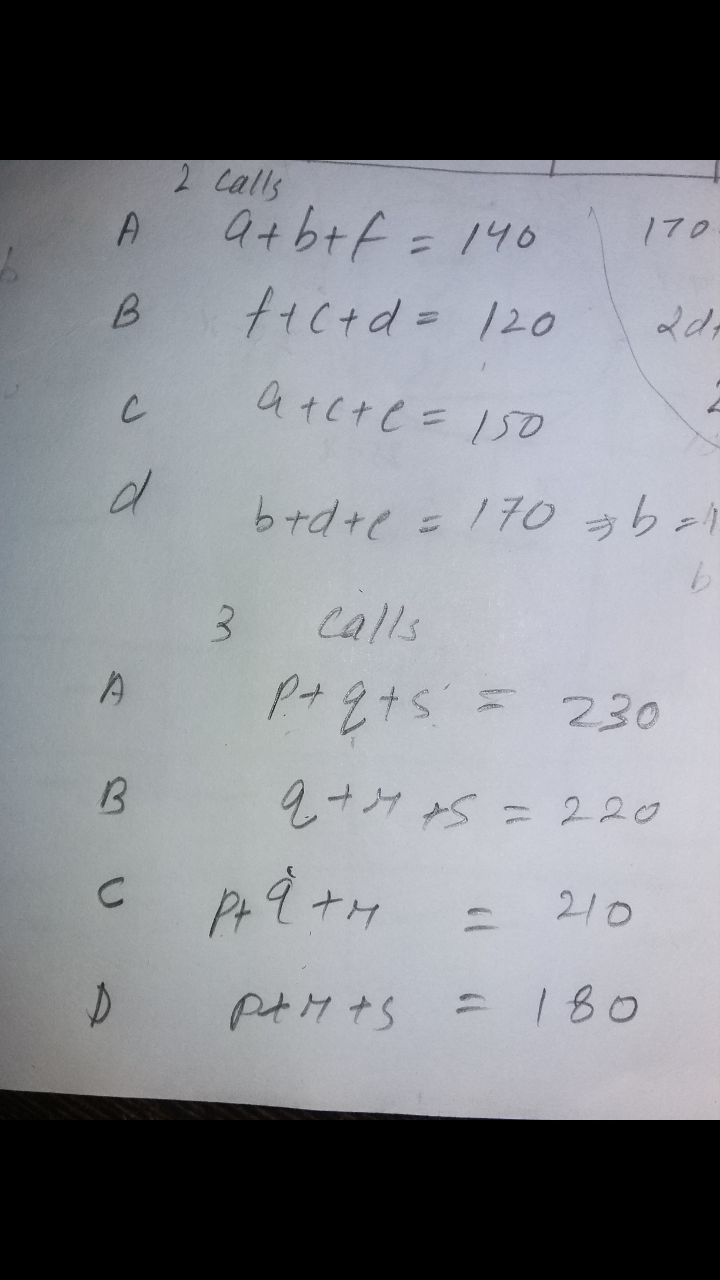 Question image for How to solve theseHow to solve these equations :a+