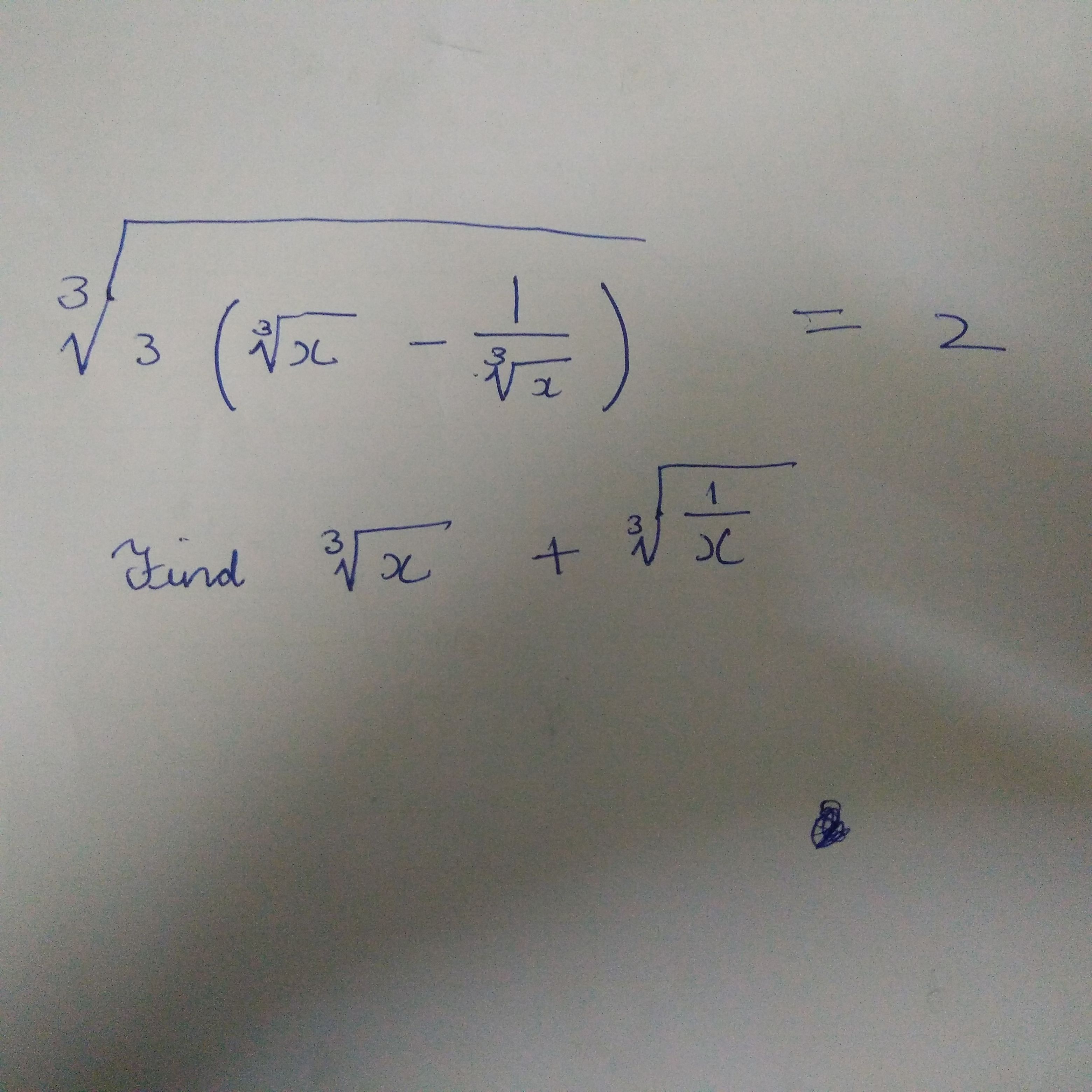 Question image for Please help me out. Actually my answer is coming 1