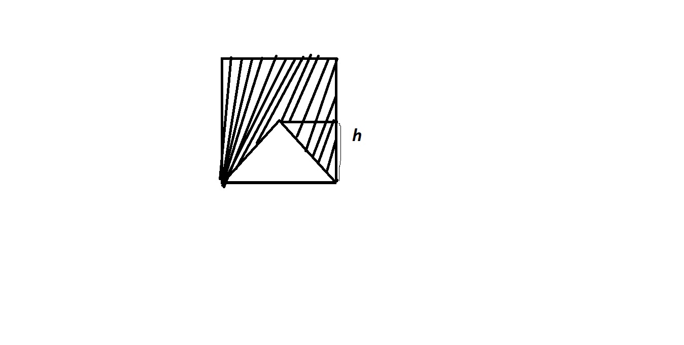 Question image for An isocceless triangle cut from a square laminaof