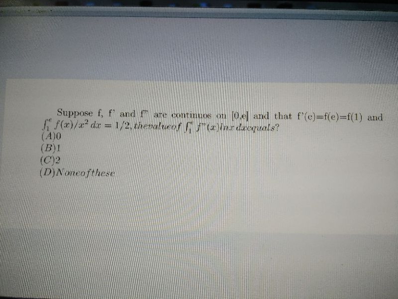 Question image for pls solve this question of definite integrals.I an