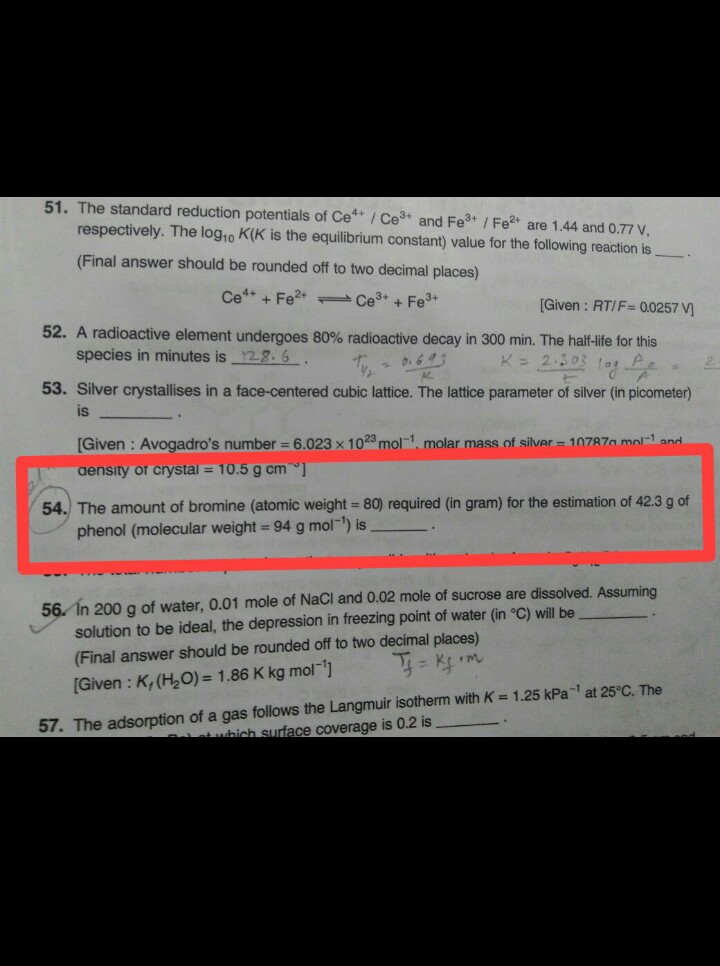 Question image for Can u please provide complete solution with calcul