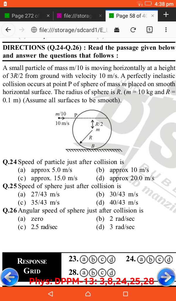 Question image for this is a question from rotational motion .a good