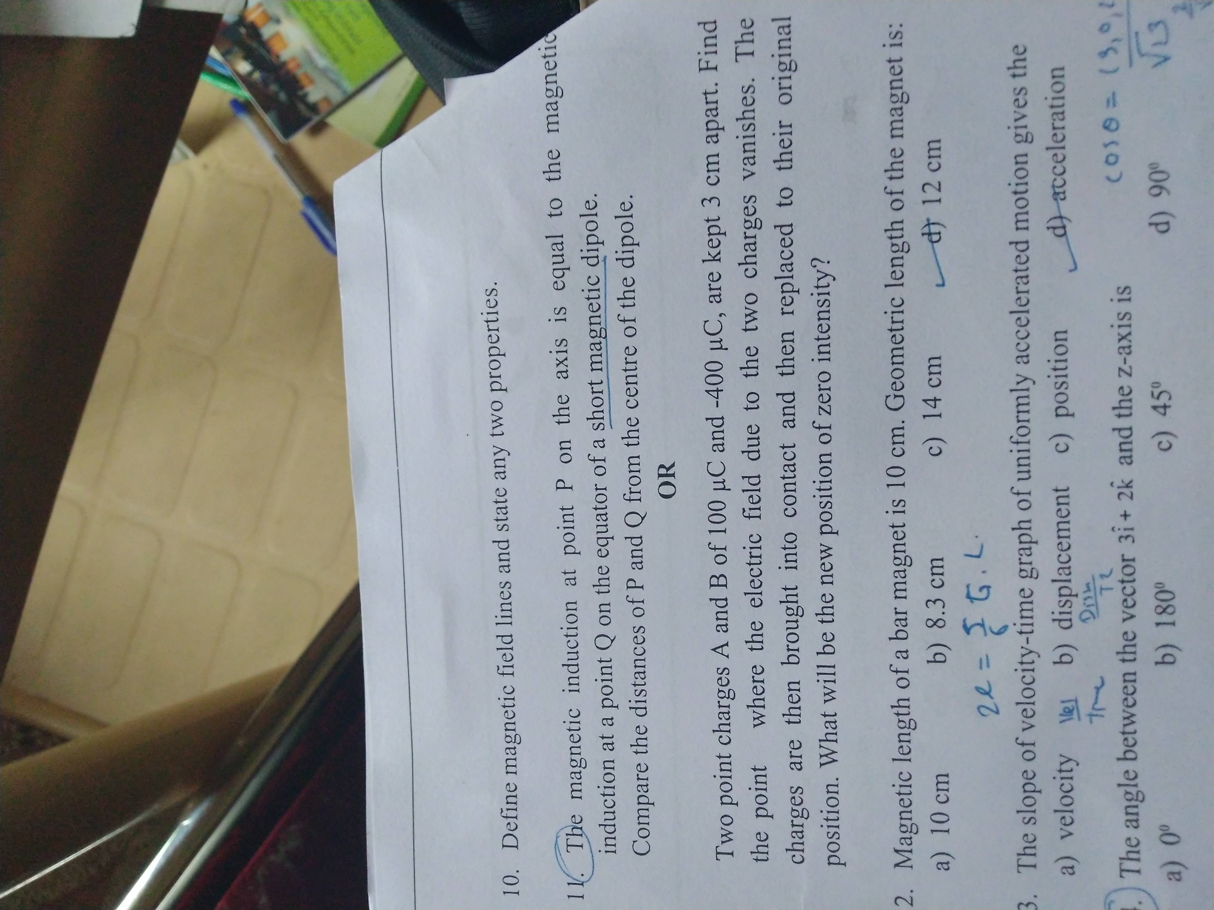 The induction at point P on the axis is equal to the