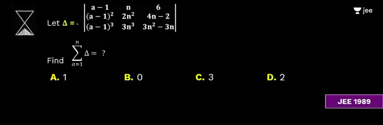 Question image for Please provide answer for this question Determint
